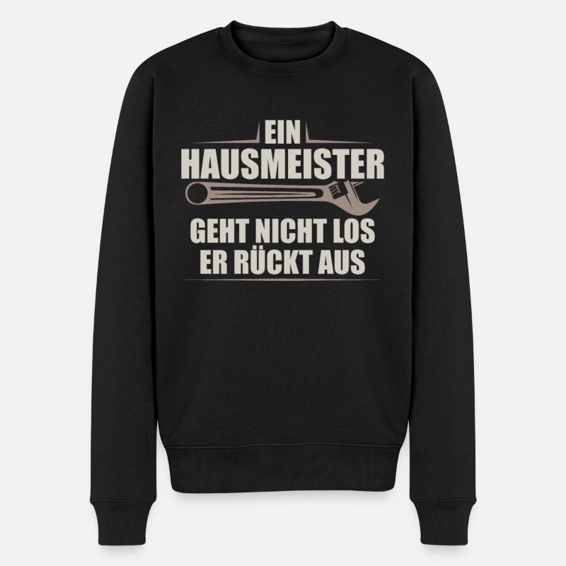 Hausmeister Facility Manager | Hauswart Geschenk - Männer Premium Bio Pullover - Schwarz