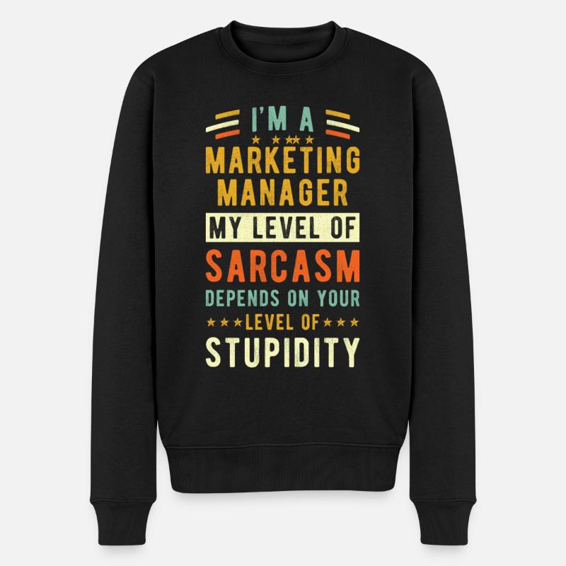 Marketing Manager Geschenk - Männer Premium Bio Pullover - Schwarz