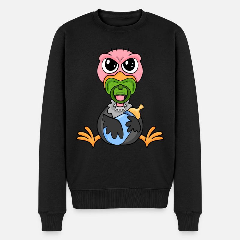 Baby Geier - Männer Premium Bio Pullover - Schwarz