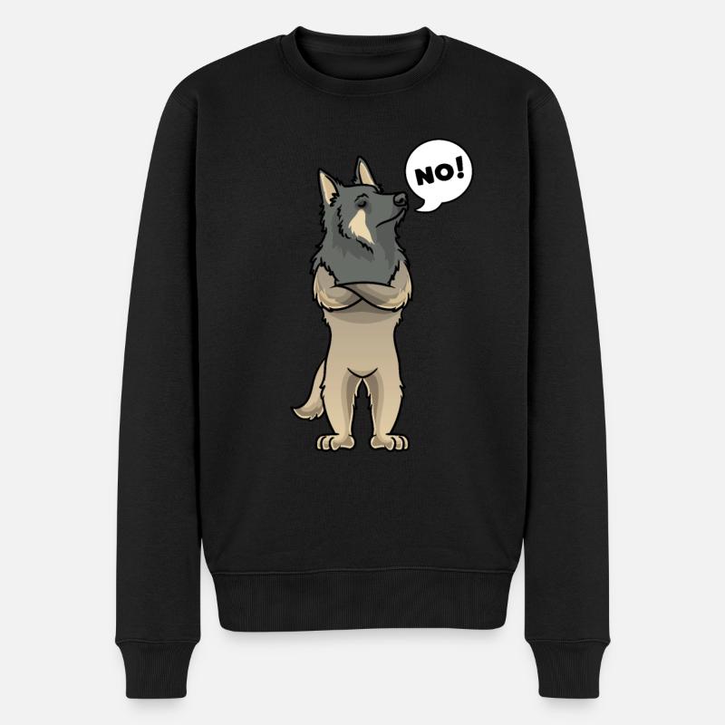 Têtu Tervueren Chien Berger Belge - Pull Premium bio Homme - noir