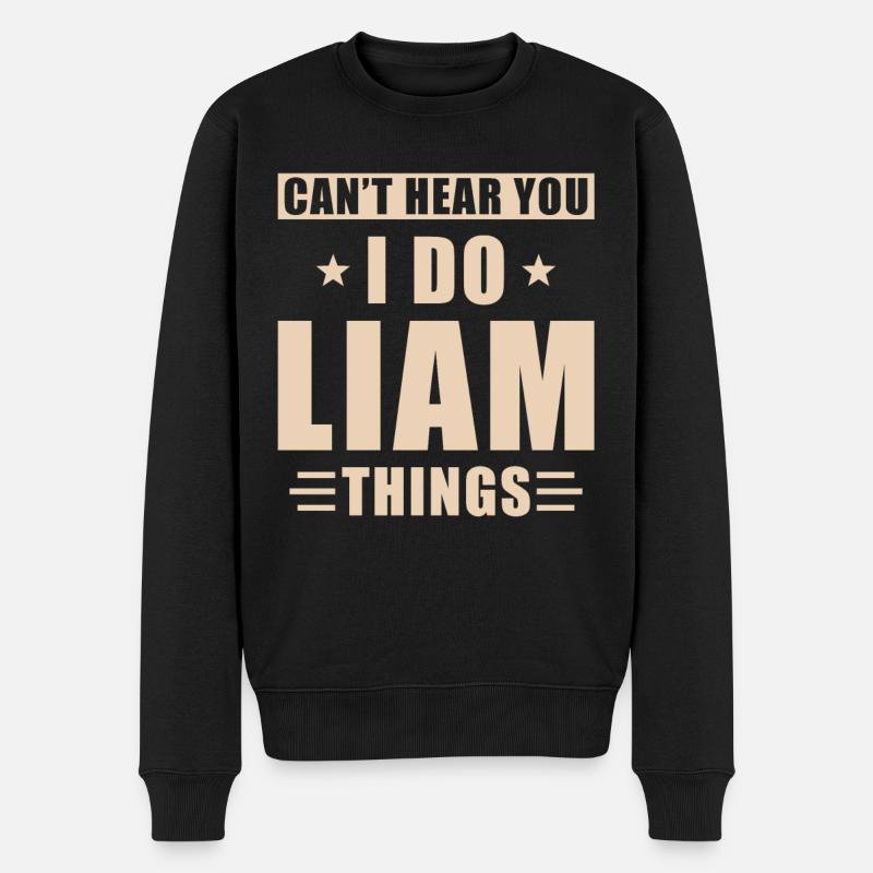 Liam things - Männer Premium Bio Pullover - Schwarz