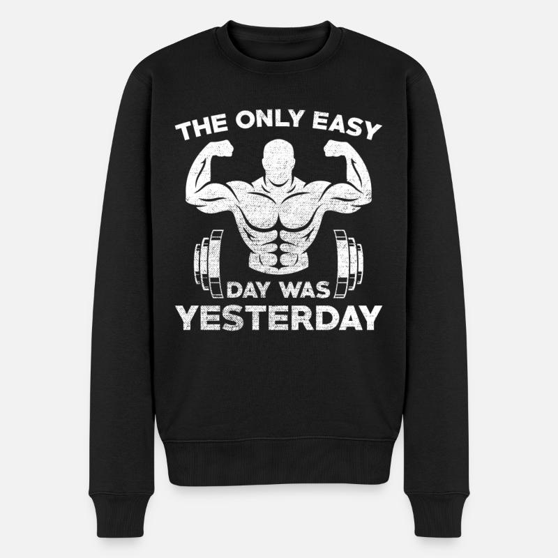 Bodybuilder - Männer Premium Bio Pullover - Schwarz