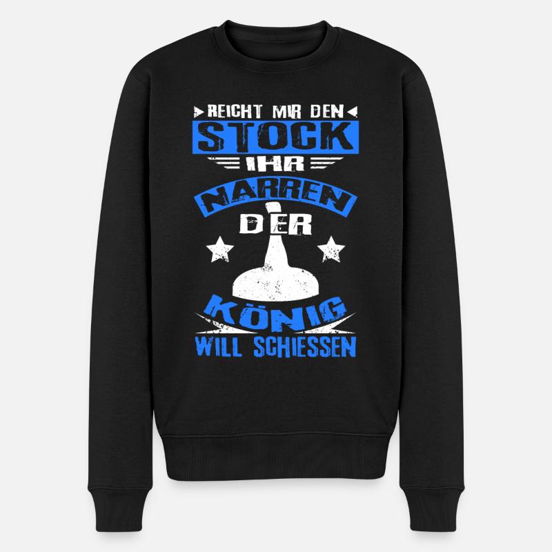 Eisstockschießen - Männer Premium Bio Pullover - Schwarz