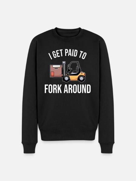 Staplerfahrer Gabelstaplerfahrer Stapler Spruch - Männer Premium Bio Pullover - Schwarz