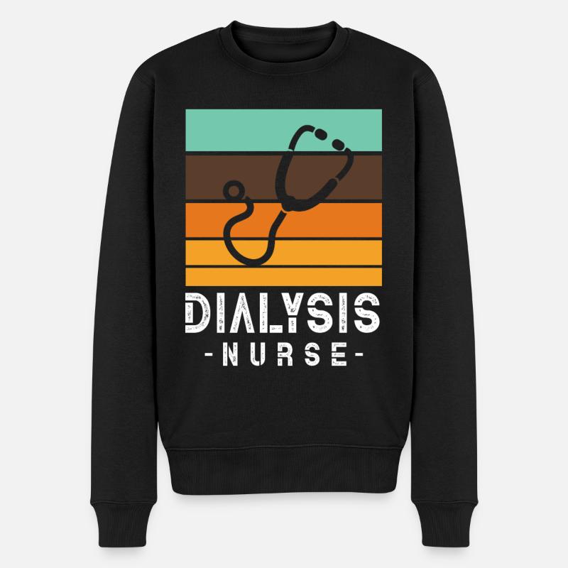 Krankenschwester für eine Dialysekrankenschwester - Männer Premium Bio Pullover - Schwarz