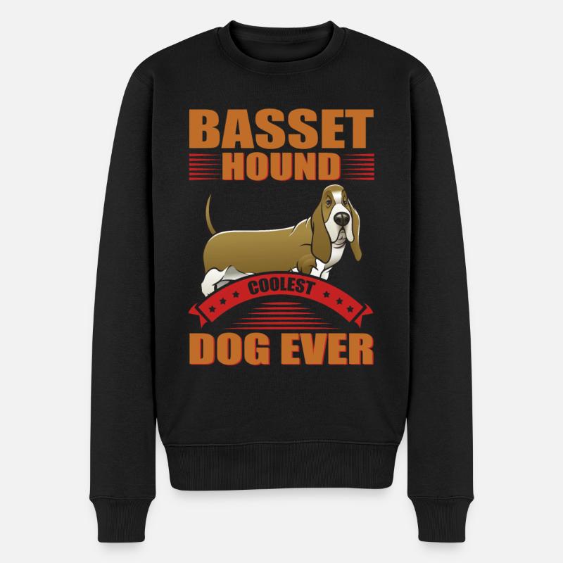 Basset Hound Hundehalter Hundebesitzer Geschenk - Männer Premium Bio Pullover - Schwarz