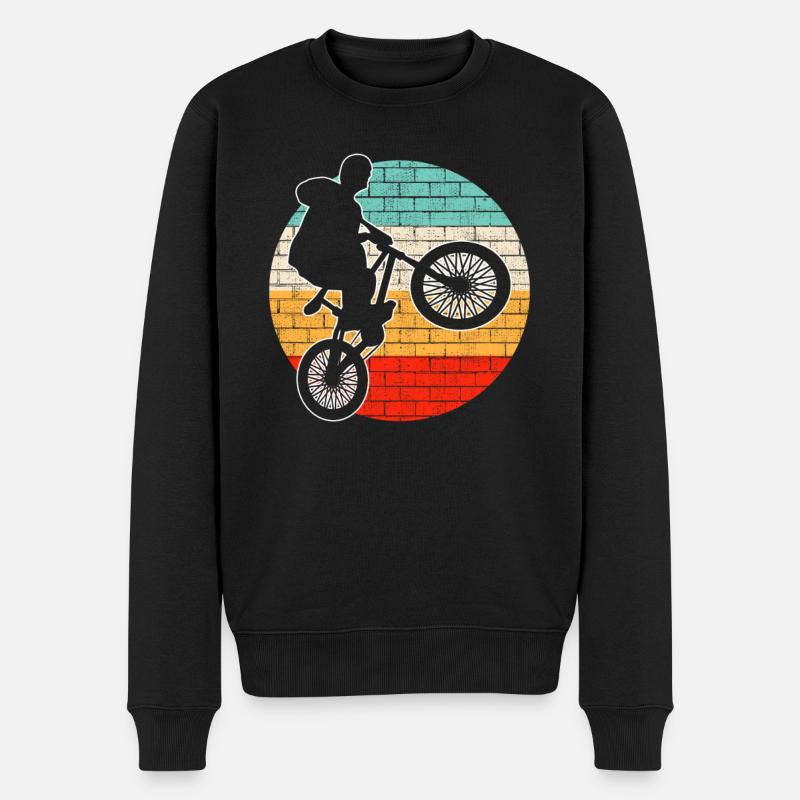 BMX retro - Männer Premium Bio Pullover - Schwarz