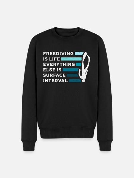 Apnea Freediver Freediving Diving Gift - Men's Premium Organic Jumper - black