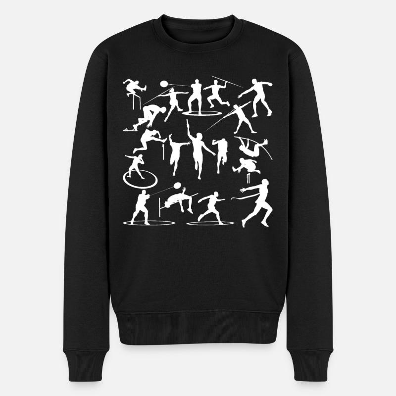 Leichtathletik Geschenk - Männer Premium Bio Pullover - Schwarz