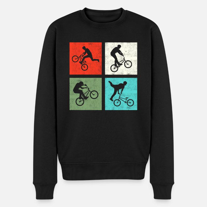 BMX Rétro - Pull Premium bio Homme - noir