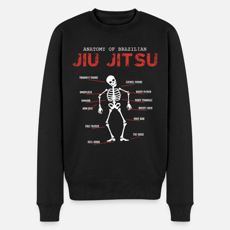 BJJ Brasilianischer Jiu Jitsu Jiu Jitsu Kämpfer - Männer Premium Bio Pullover - Schwarz