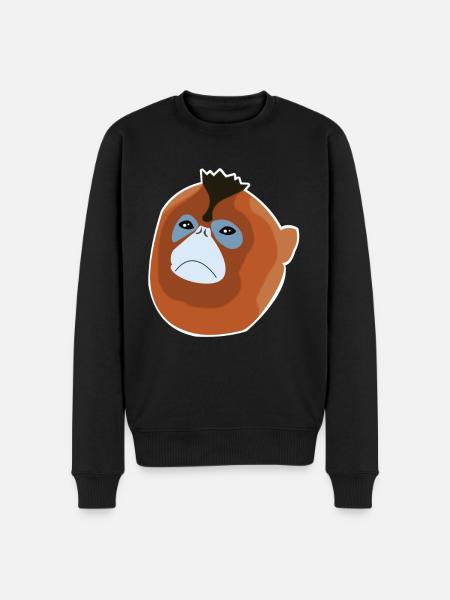 Stump-nosed monkey monkey monkey species - Men's Premium Organic Jumper - black