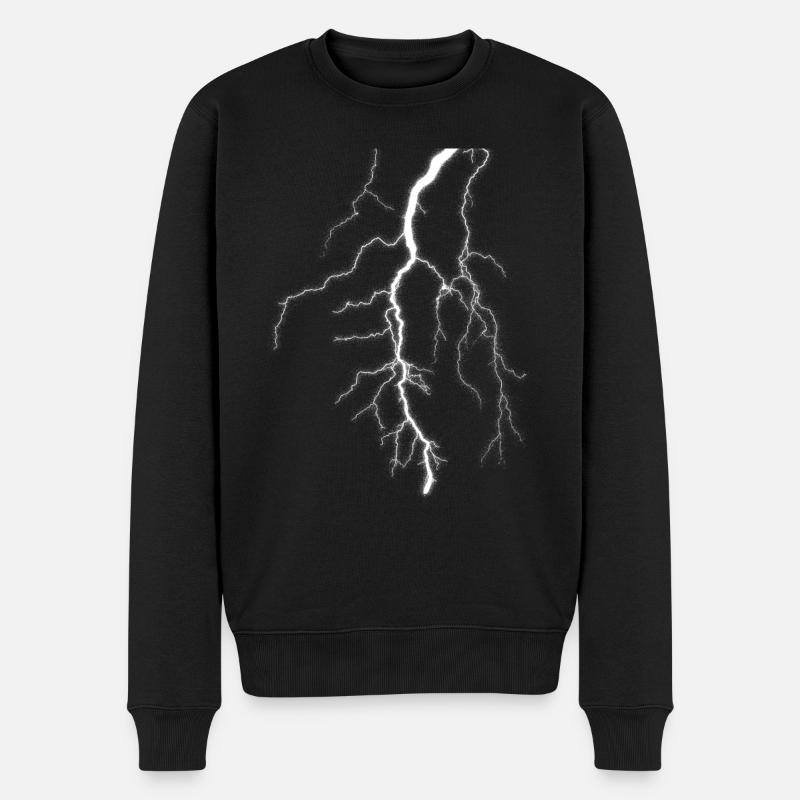 Blitz - Männer Premium Bio Pullover - Schwarz