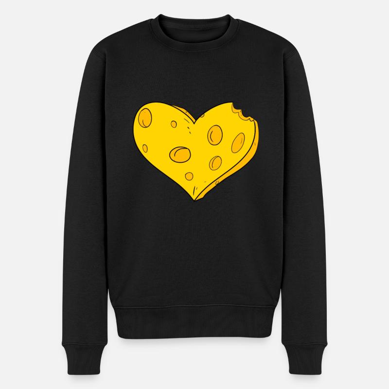 Cœur de fromage - Pull Premium bio Homme - noir