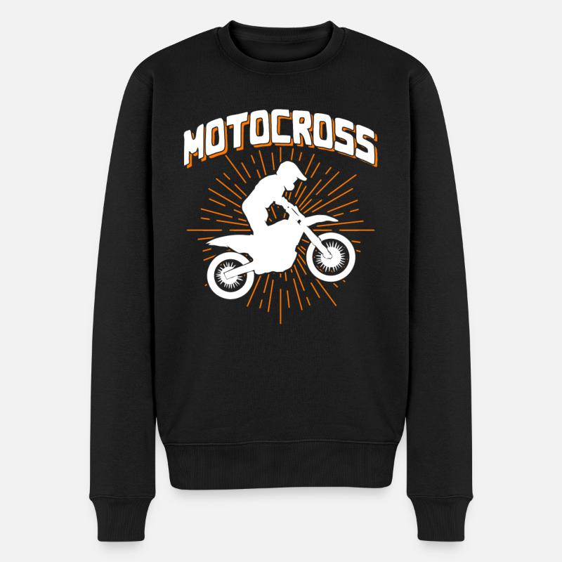 Motocross - Pull Premium bio Homme - noir