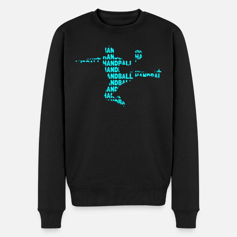 Handball - Männer Premium Bio Pullover - Schwarz