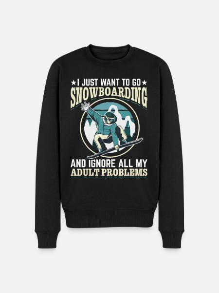 Snowboarding Snowboard Freestyle Snowboarder - Men's Premium Organic Jumper - black