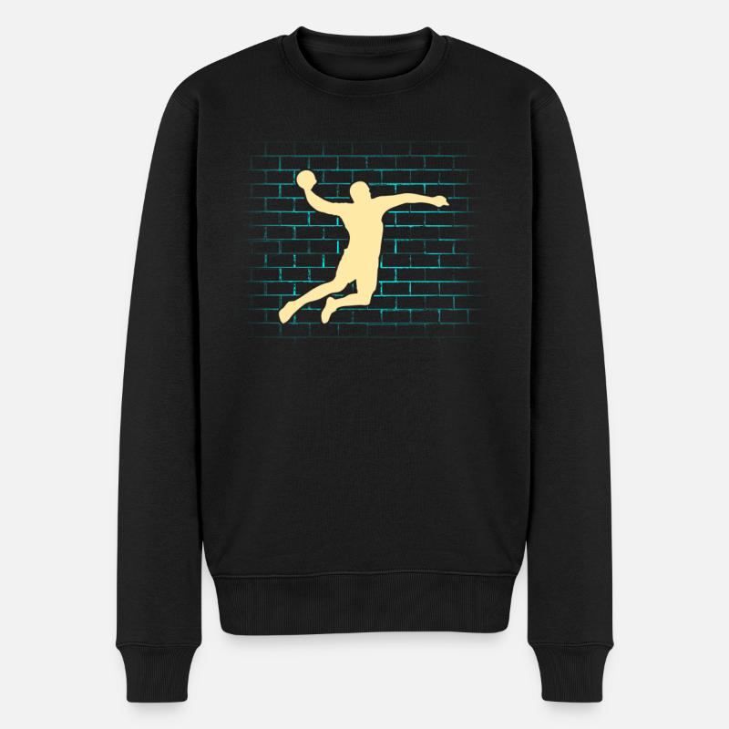 Handball - Männer Premium Bio Pullover - Schwarz