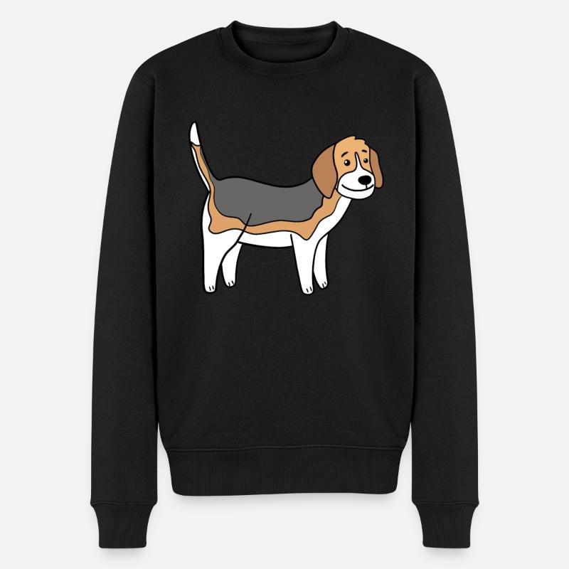 Beagle - Männer Premium Bio Pullover - Schwarz