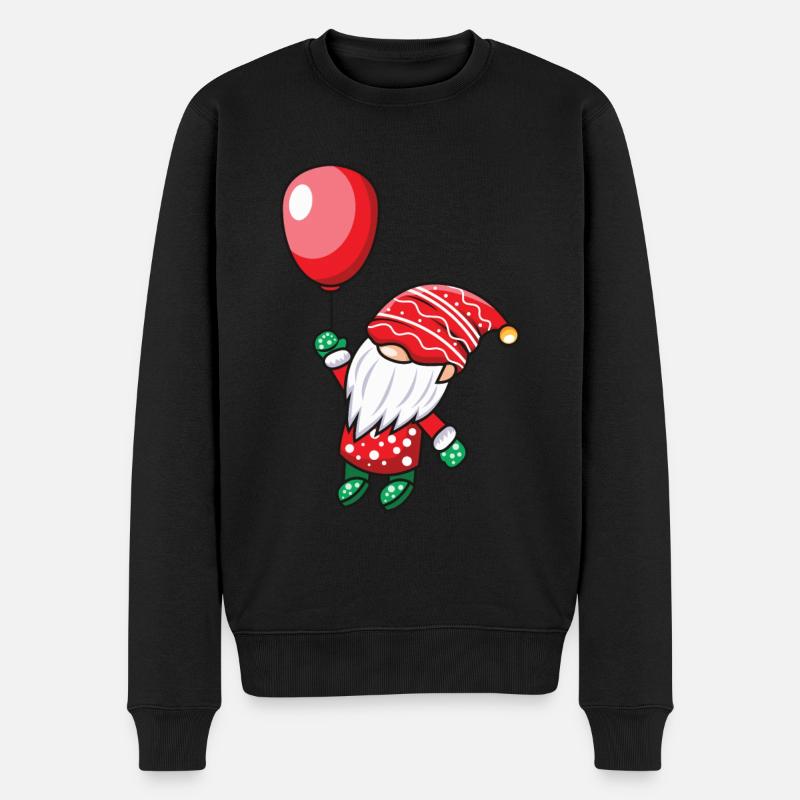 Gnome avec ballon rouge - Pull Premium bio Homme - noir