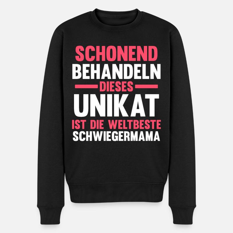 Schwiegermutter Schwiegermama - Männer Premium Bio Pullover - Schwarz