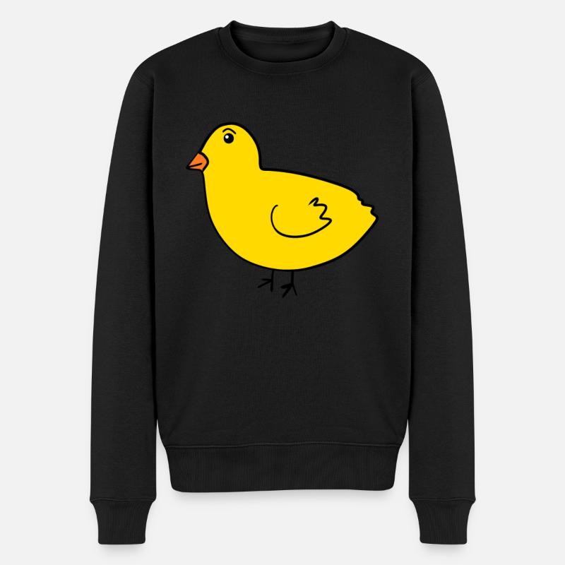 Küken - Männer Premium Bio Pullover - Schwarz