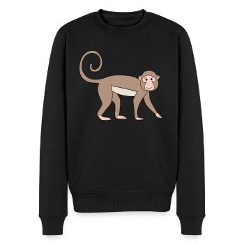 Singe ouistiti - Pull Premium bio Homme - noir - Devant - Nico (187cm)