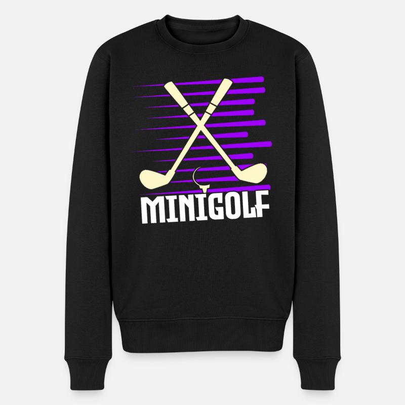 Minigolf - Männer Premium Bio Pullover - Schwarz