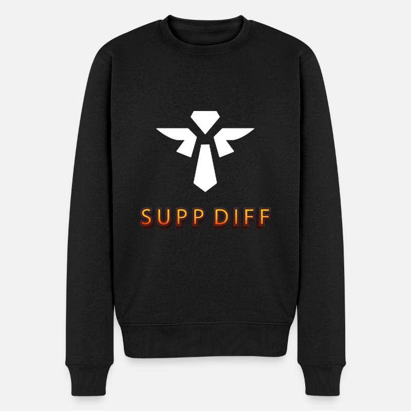supp diff Tilter tilted gaming - Männer Premium Bio Pullover - Schwarz