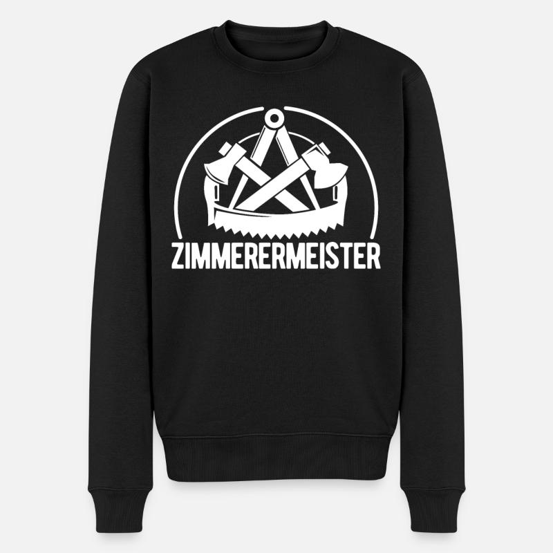 Zimmerer Meister Zimmermeister Zimmermann - Männer Premium Bio Pullover - Schwarz