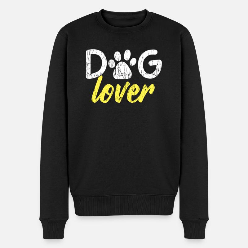 Hundeliebhaber - Männer Premium Bio Pullover - Schwarz
