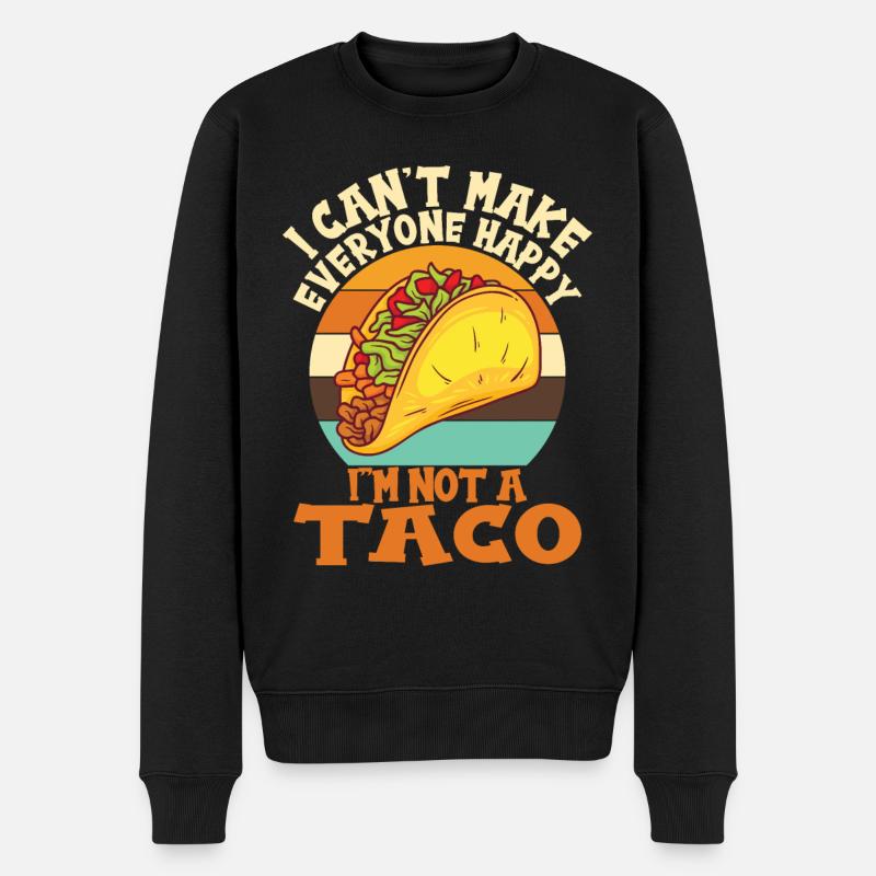 Tacos Taco Mexikanisch Fast Food Geschenk - Männer Premium Bio Pullover - Schwarz