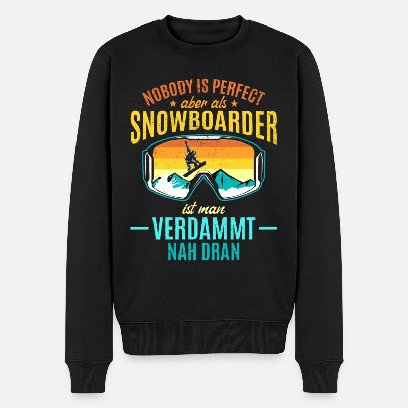 Snowboarding Snowboard Freestyle Snowboarder - Männer Premium Bio Pullover - Schwarz