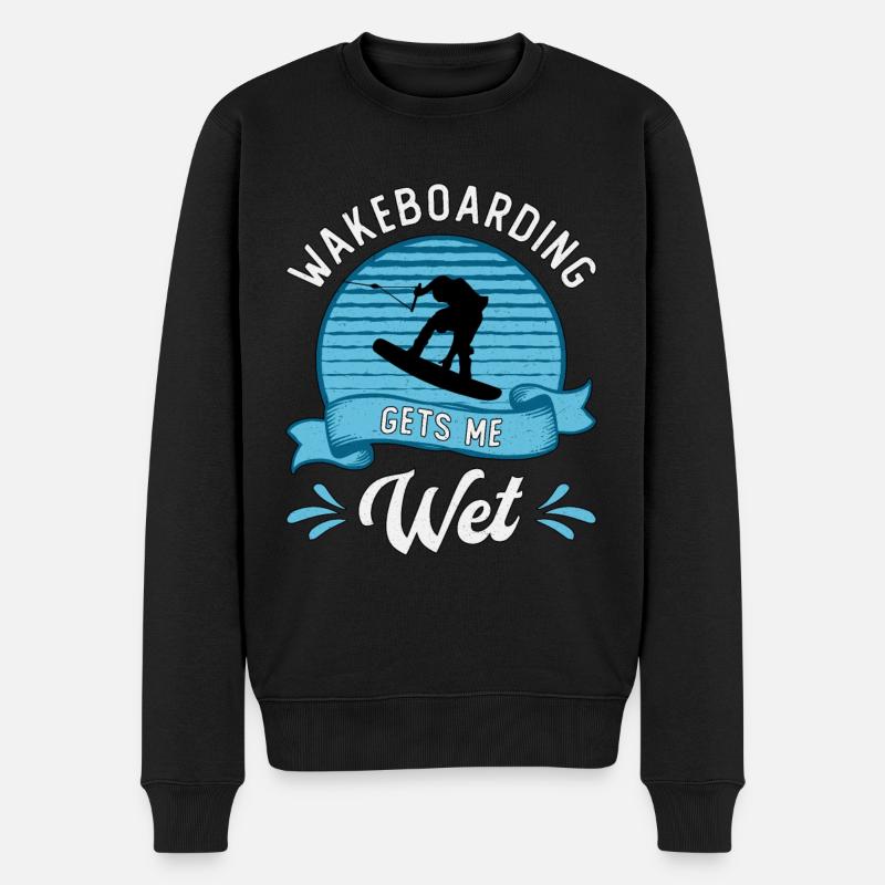 Wakeboarding Wakeboarding Wakeboarding Wake Gift - Pull Premium bio Homme - noir
