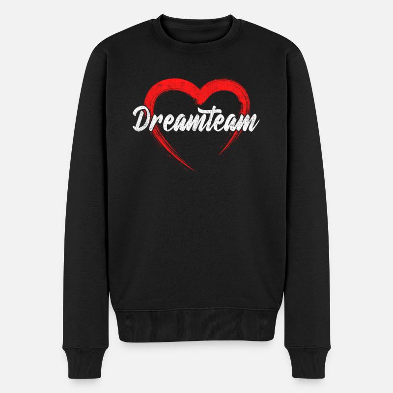 Dreamteam Traumpaar - Männer Premium Bio Pullover - Schwarz