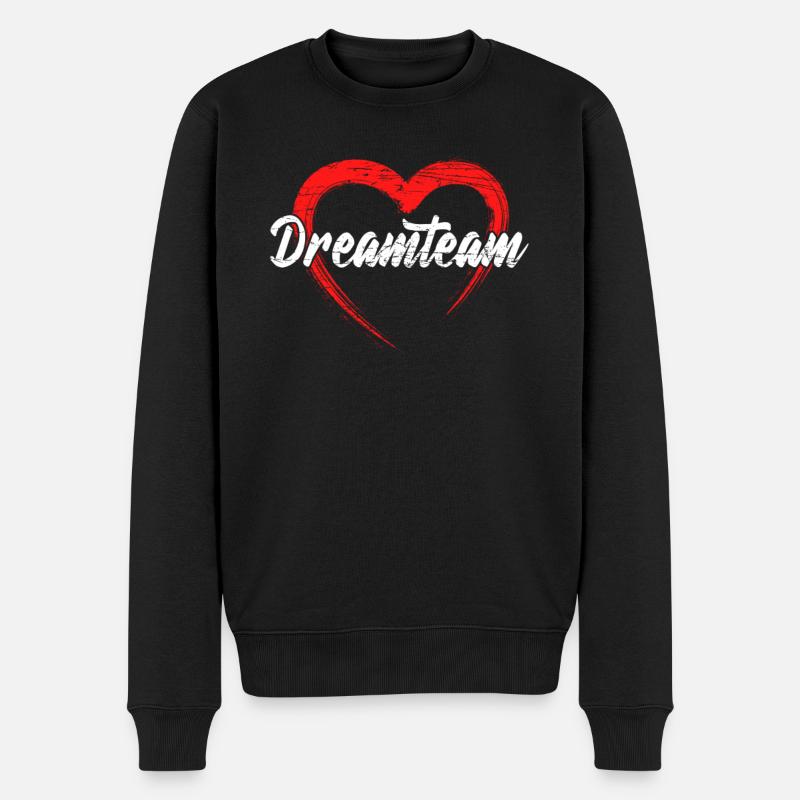 Dreamteam Traumpaar - Männer Premium Bio Pullover - Schwarz