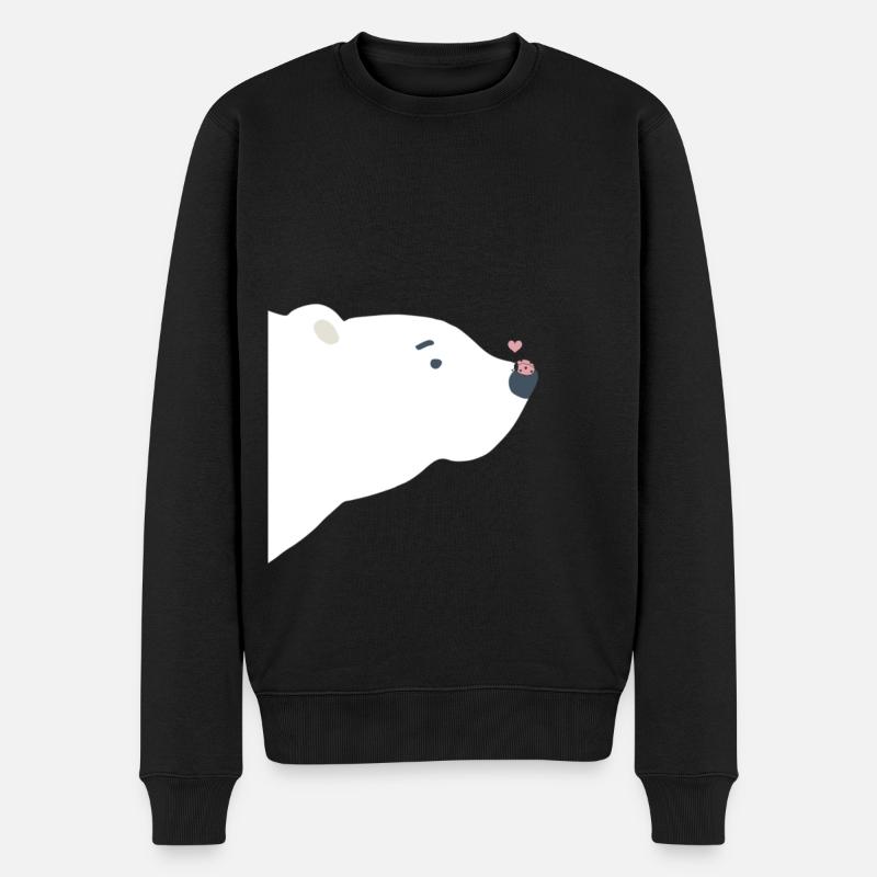 Eisbär - Männer Premium Bio Pullover - Schwarz
