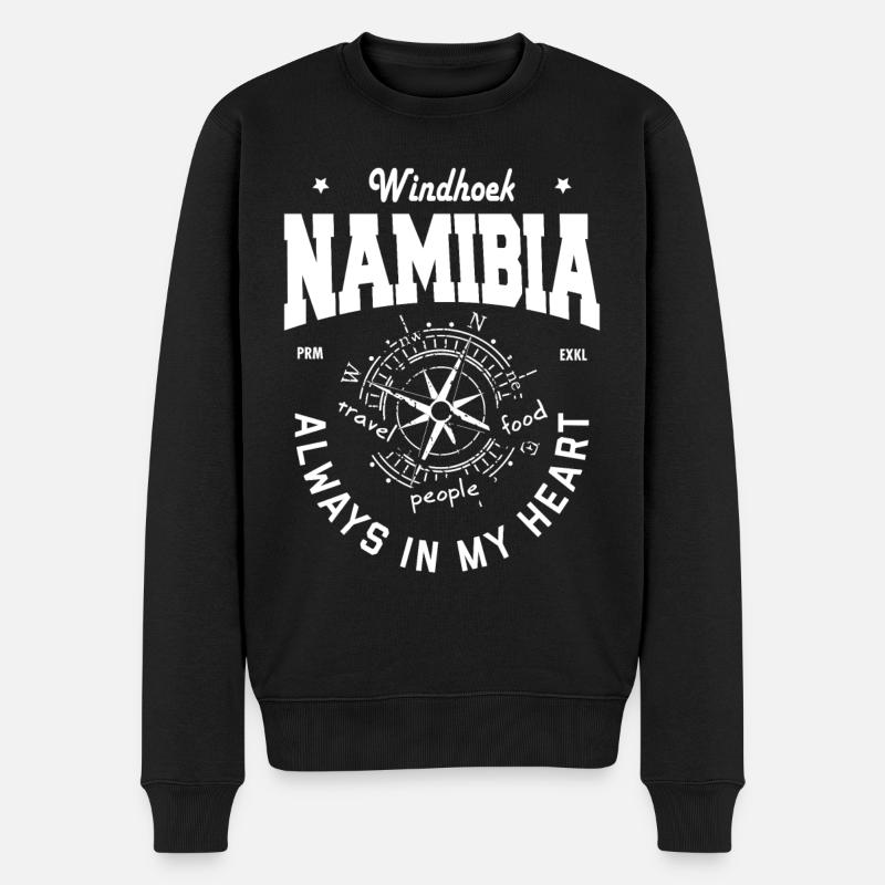 Windhoek - Namibie - Pull Premium bio Homme - noir