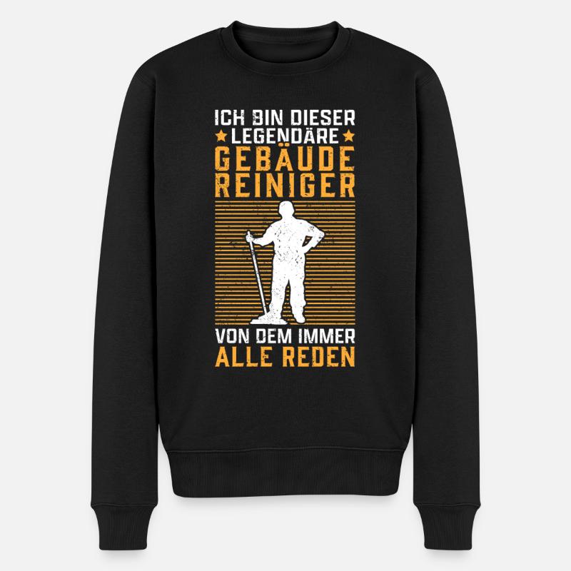 Legendärer Gebäudereiniger Fensterputzer - Männer Premium Bio Pullover - Schwarz