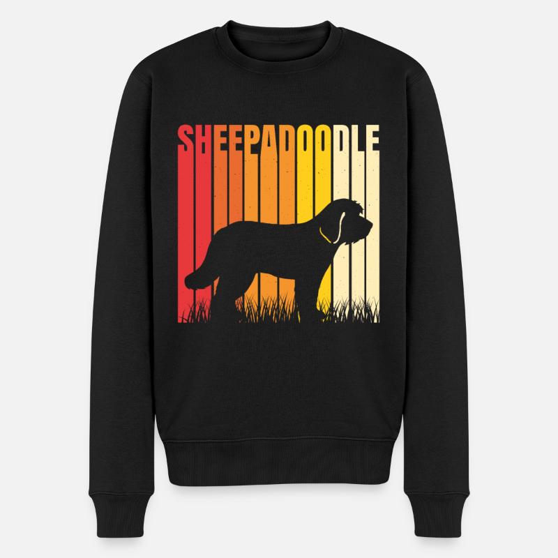 Doodle Mom Sheepadoodle - Pull Premium bio Homme - noir
