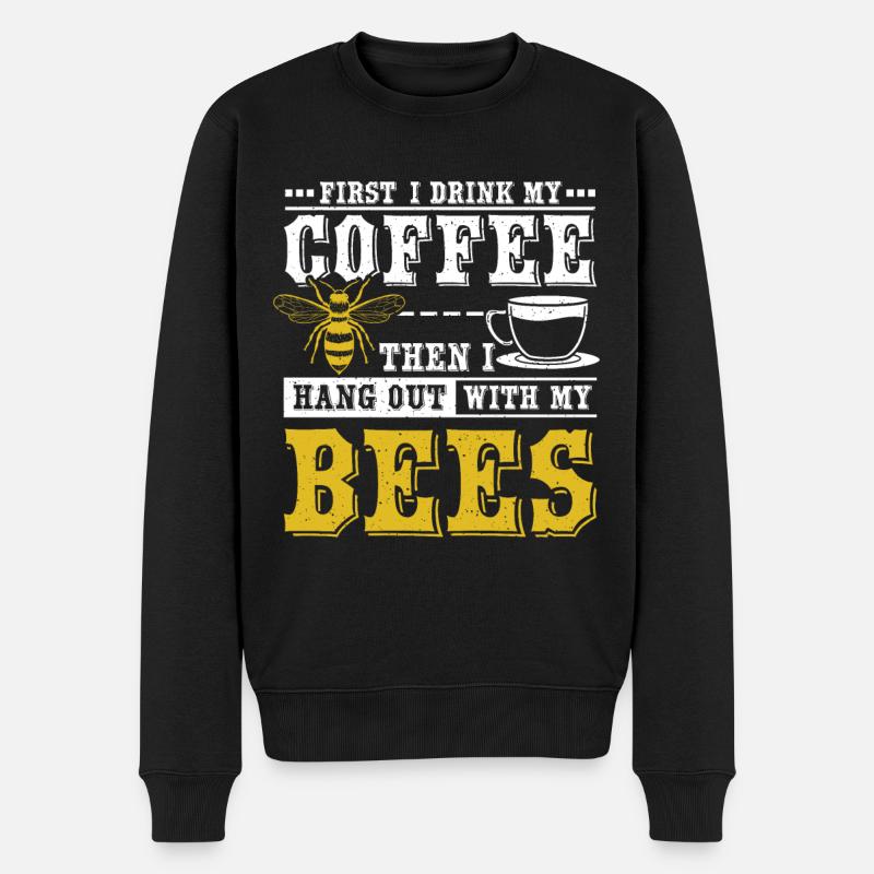 Imker kaffee - Männer Premium Bio Pullover - Schwarz
