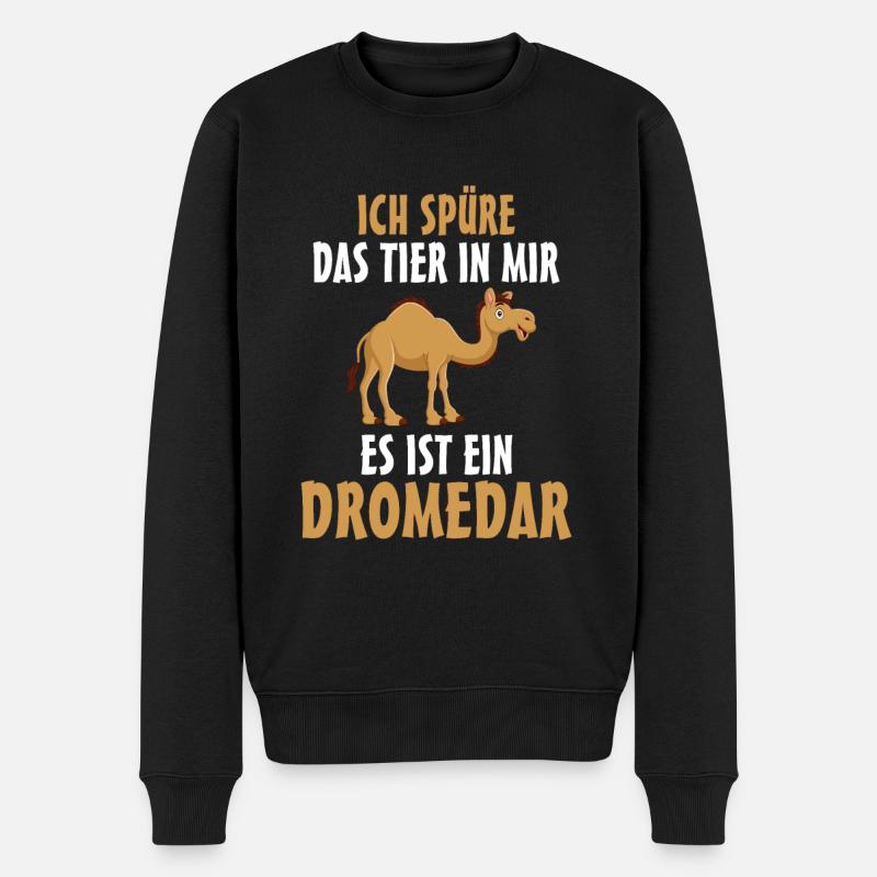Dromedar - Männer Premium Bio Pullover - Schwarz