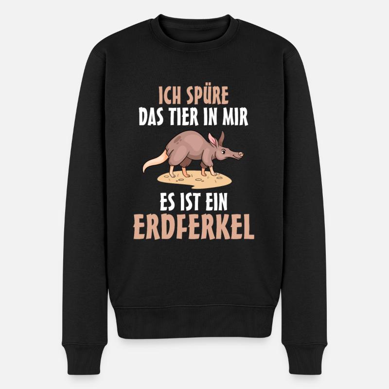 Erdferkel - Männer Premium Bio Pullover - Schwarz