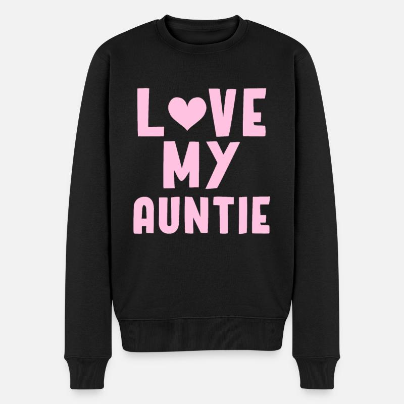 Auntie - Männer Premium Bio Pullover - Schwarz