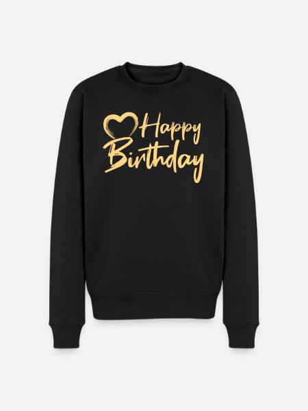 Happy Birthday - Men's Premium Organic Jumper - black