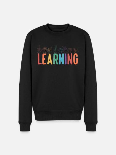 American Sign Language ASL Teacher - Men's Premium Organic Jumper - black