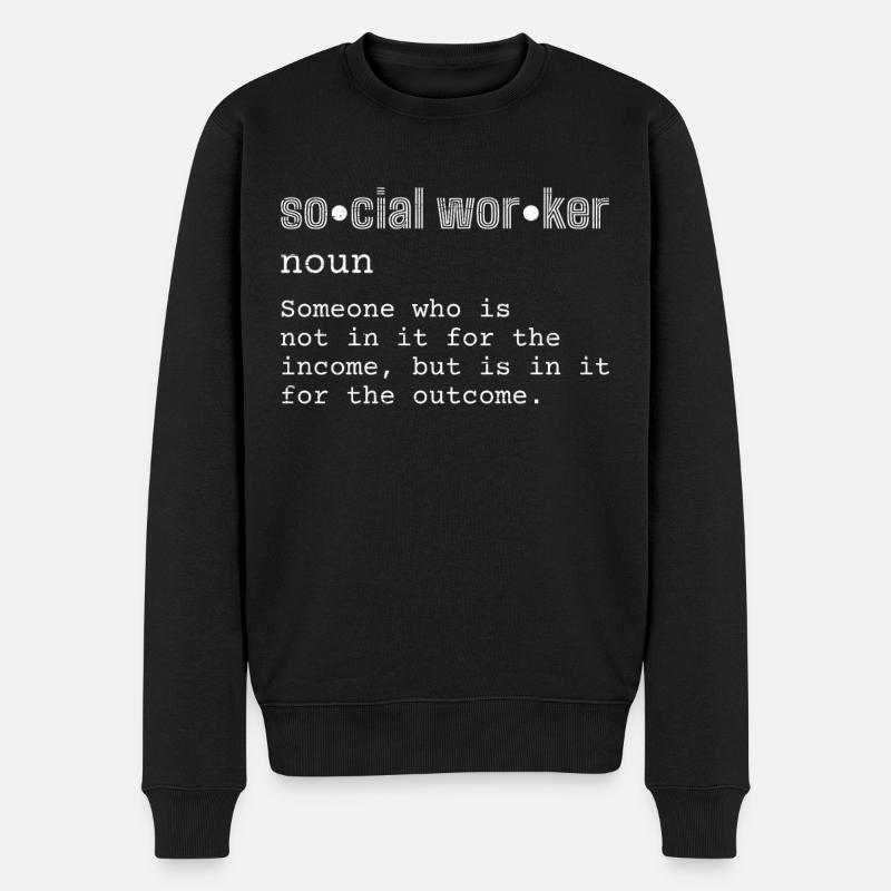 Sozialarbeiter Definition für einen Sozialarbeiter - Männer Premium Bio Pullover - Schwarz