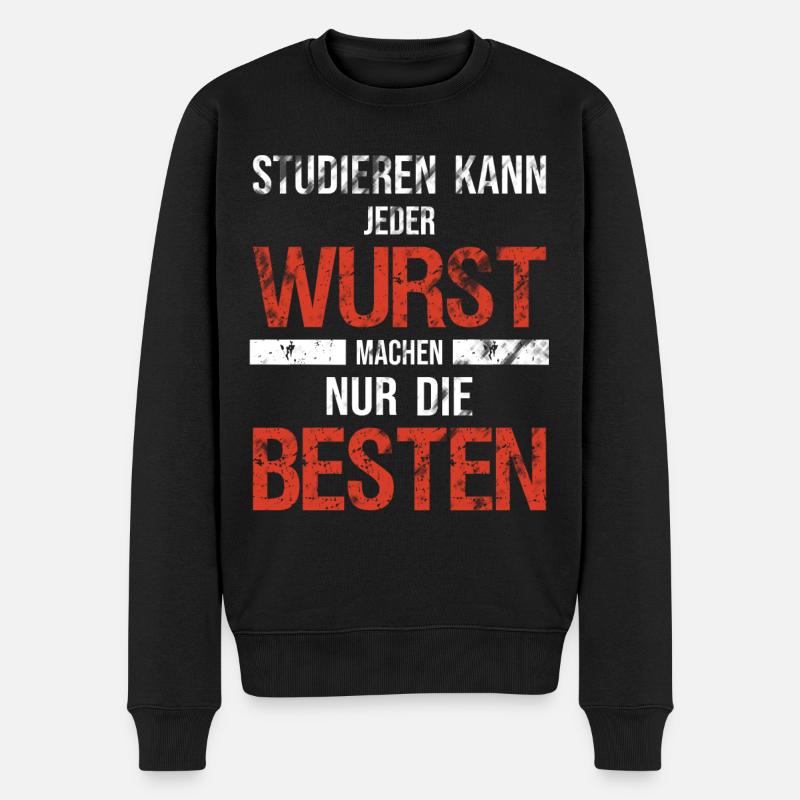 Metzger Fleischer Hobby Wursten Arbeit Beruf - Männer Premium Bio Pullover - Schwarz