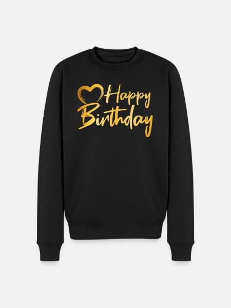 Happy Birthday - Men's Premium Organic Jumper - black