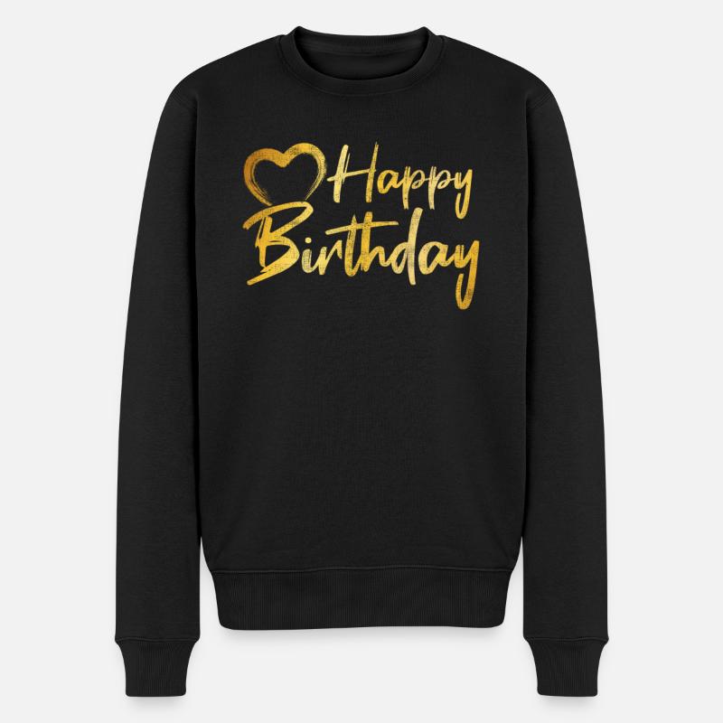 Happy Birthday - Männer Premium Bio Pullover - Schwarz